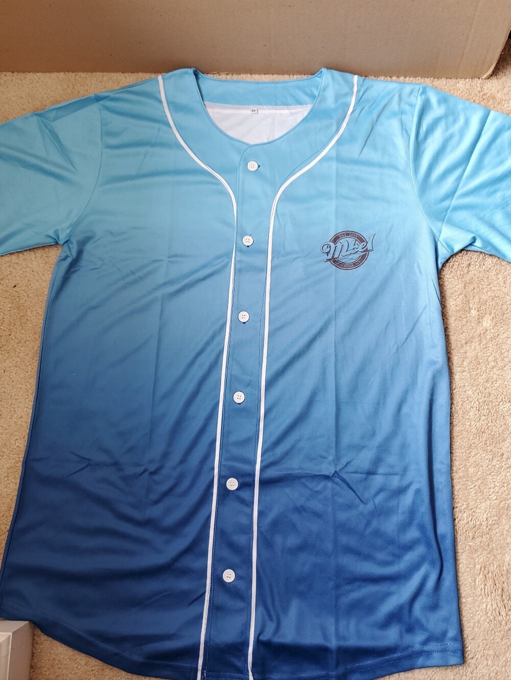 Amazon Baseball Jersey Mke1 Swag Empolyee Button up XL